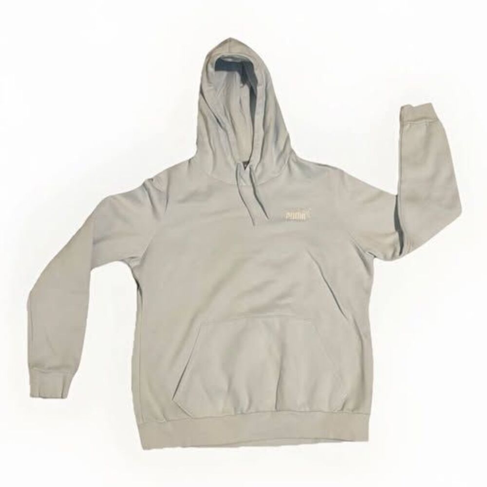 PUMA Light Blue Pullover Hoodie Youth Boys Large Drawstring & Kangaroo Pocket
